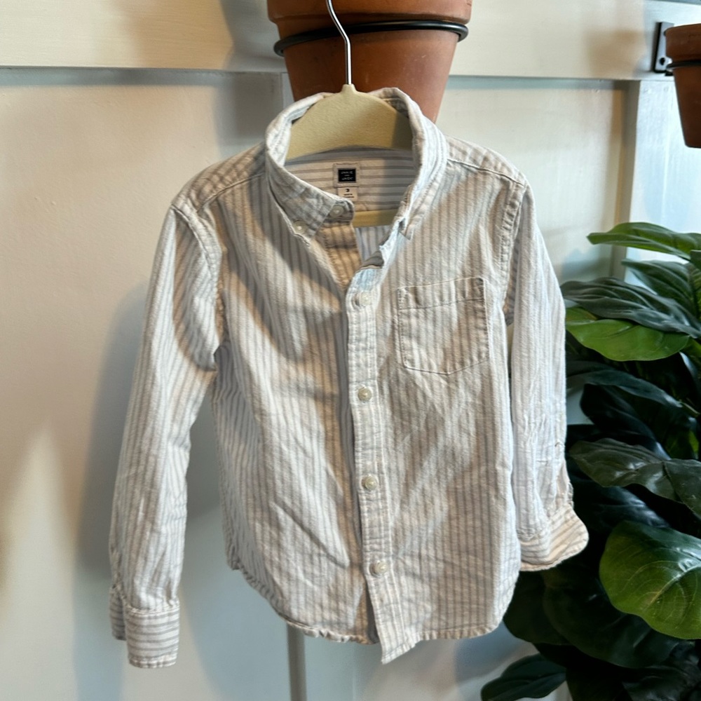 Janie and Jack Stripped Cotton Button Down